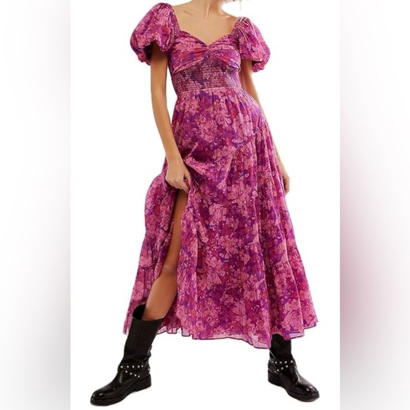 Free People Floral Pink Maxi Dress - Picture 2 of 8